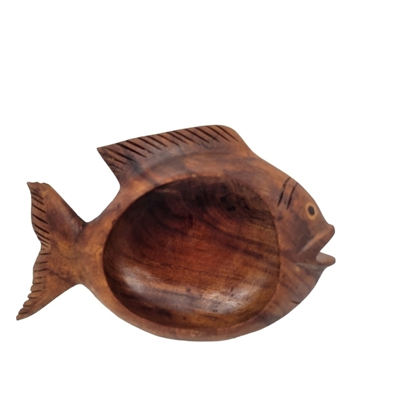 MID century modern carved fish - Picture 3 of 7